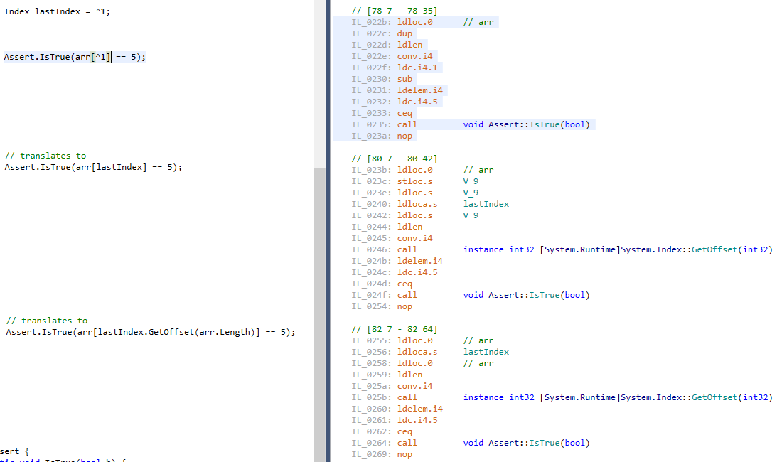 C Index and Range Operators Explained NDepend
