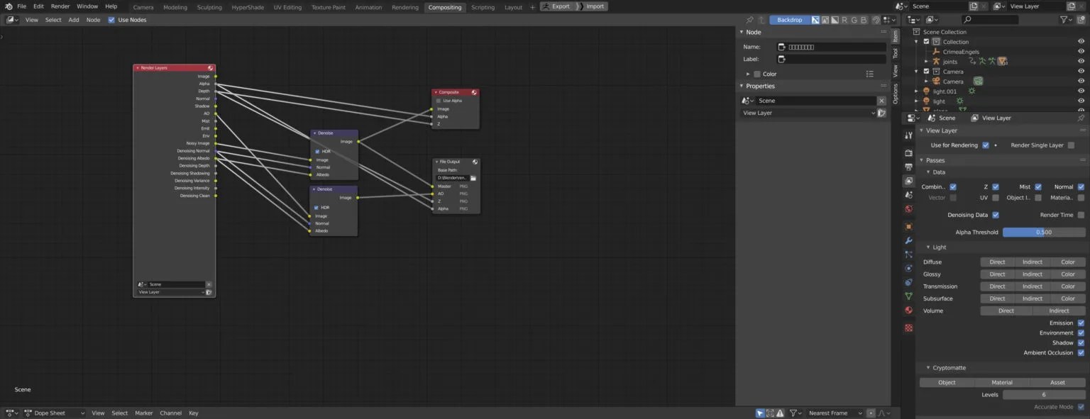Blender 2.81でIntel Open Image Denoiseを使う