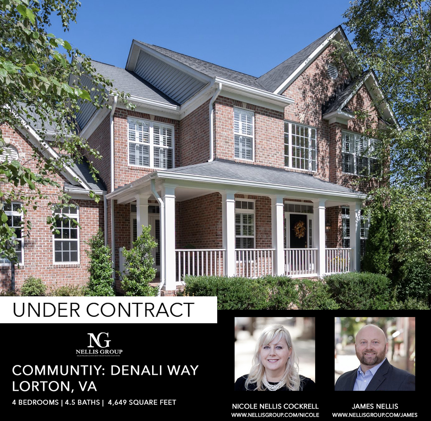 UNDER CONTRACT! 9042 JOHN SUTHERLAND LN, LORTON, VA 22039 The Nellis