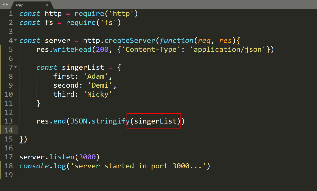 Day 15 Sending JSON to Client Learning Node JS In 30
