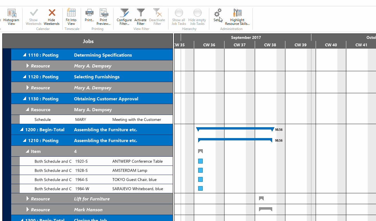 Best Practice for Visual Project Planning in Dynamics NAV Jobs Module 2