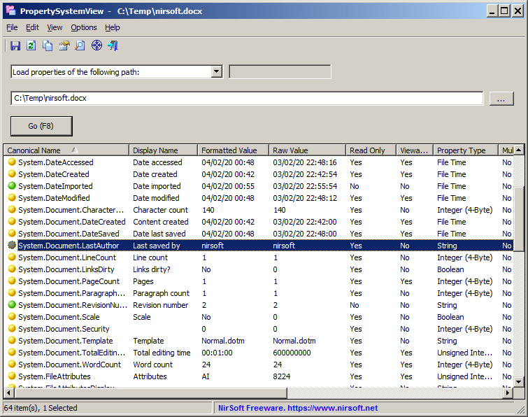 NirBlog » Blog Archive » View and modify file properties with
