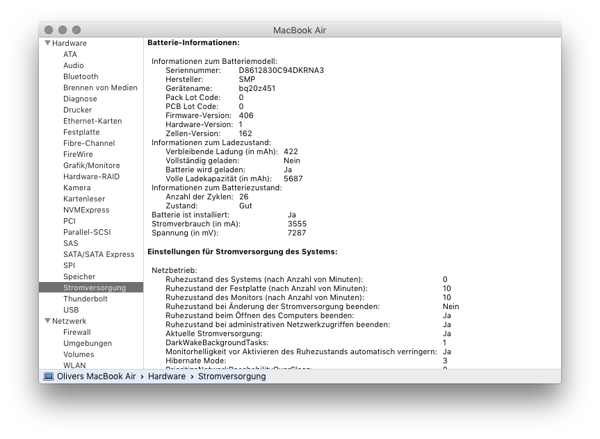Akkuqualität bei Apple MacBooks checken