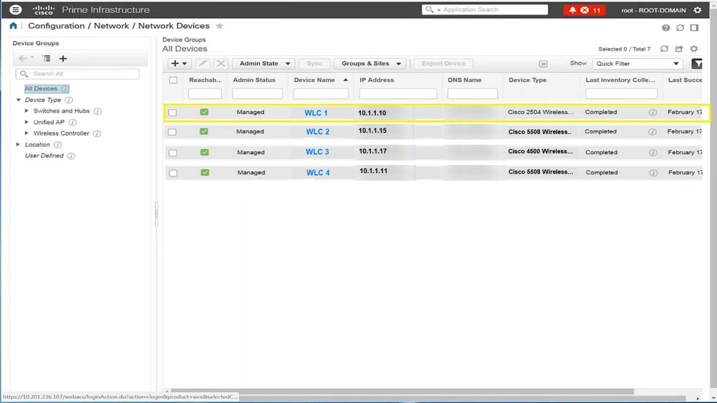 ADDING WIRELESS LAN CONTROLLER TO CISCO PRIME