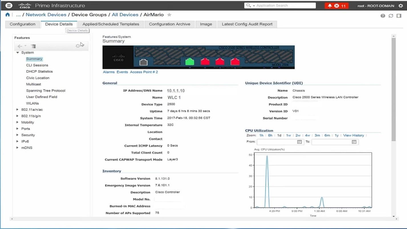 ADDING WIRELESS LAN CONTROLLER TO CISCO PRIME