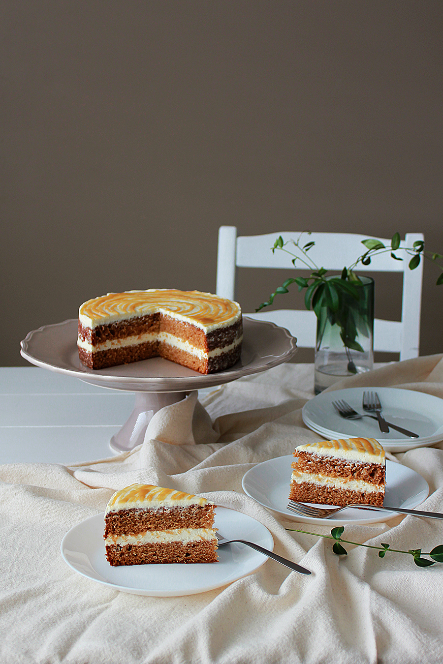 Honey Spice Cake with Honey Caramel Cream Cheese Frosting Oh Sweet Day! Blog