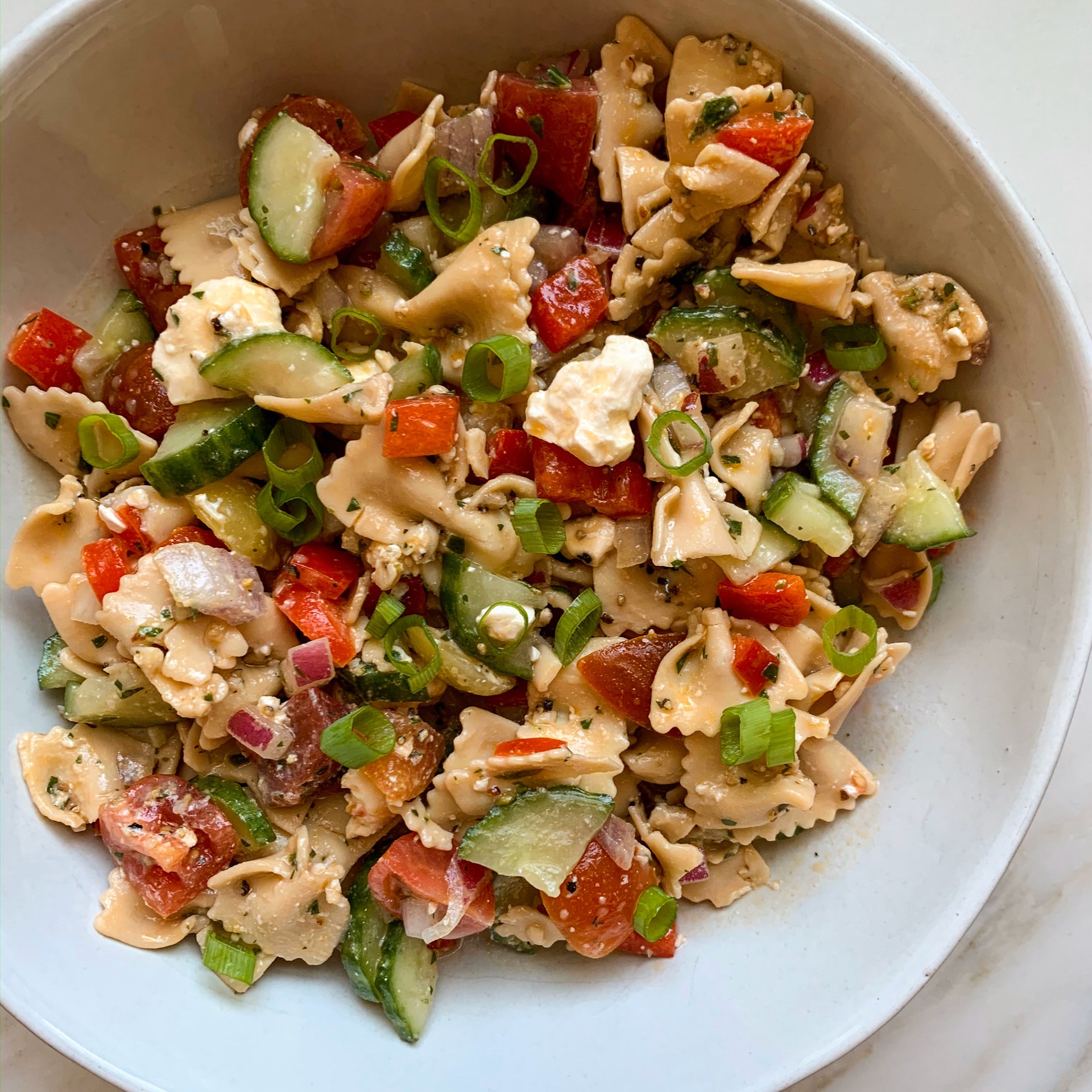 Banza Bowtie Pasta Salad