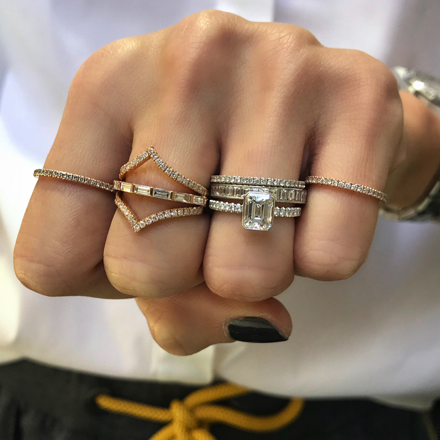 How To Stack Engagement and Wedding Rings