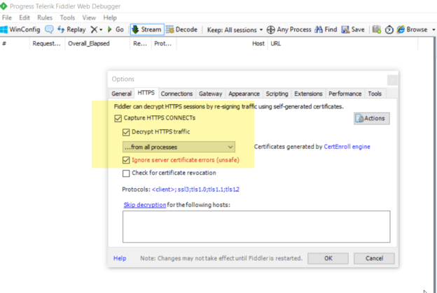 Cisco AnyConnect VPN client fails to start due to Fiddler Certificates