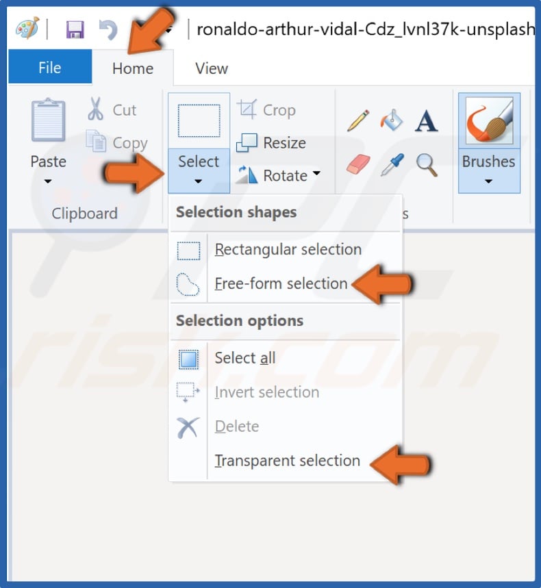 Make a Transparent Background in MS Paint and Paint 3D