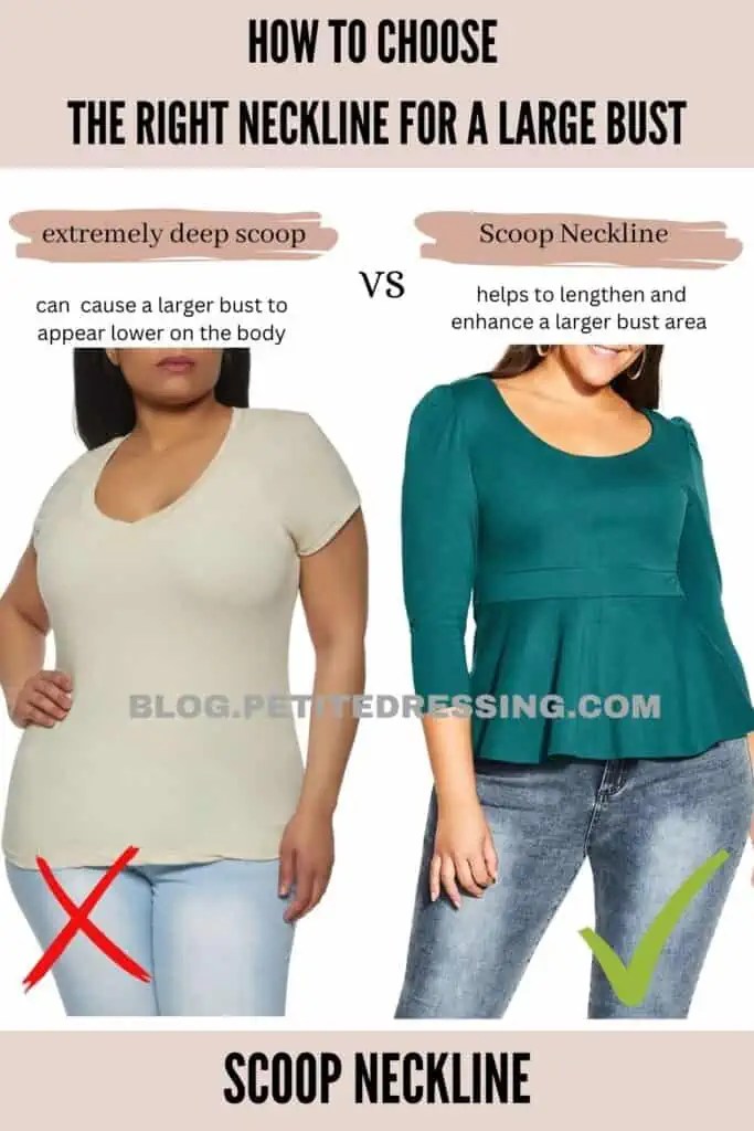 How to Choose the Right Neckline for a Large Bust Petite Dressing