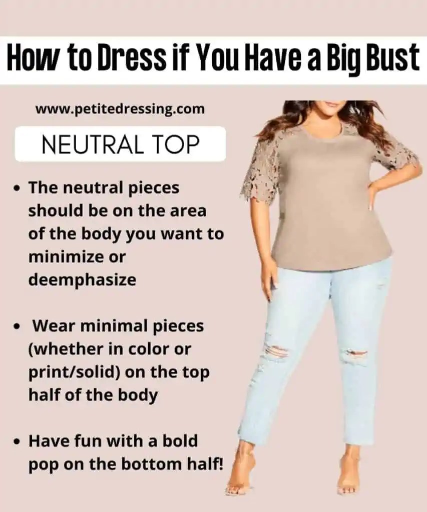 How to Dress if You Have a Big Bust Petite Dressing