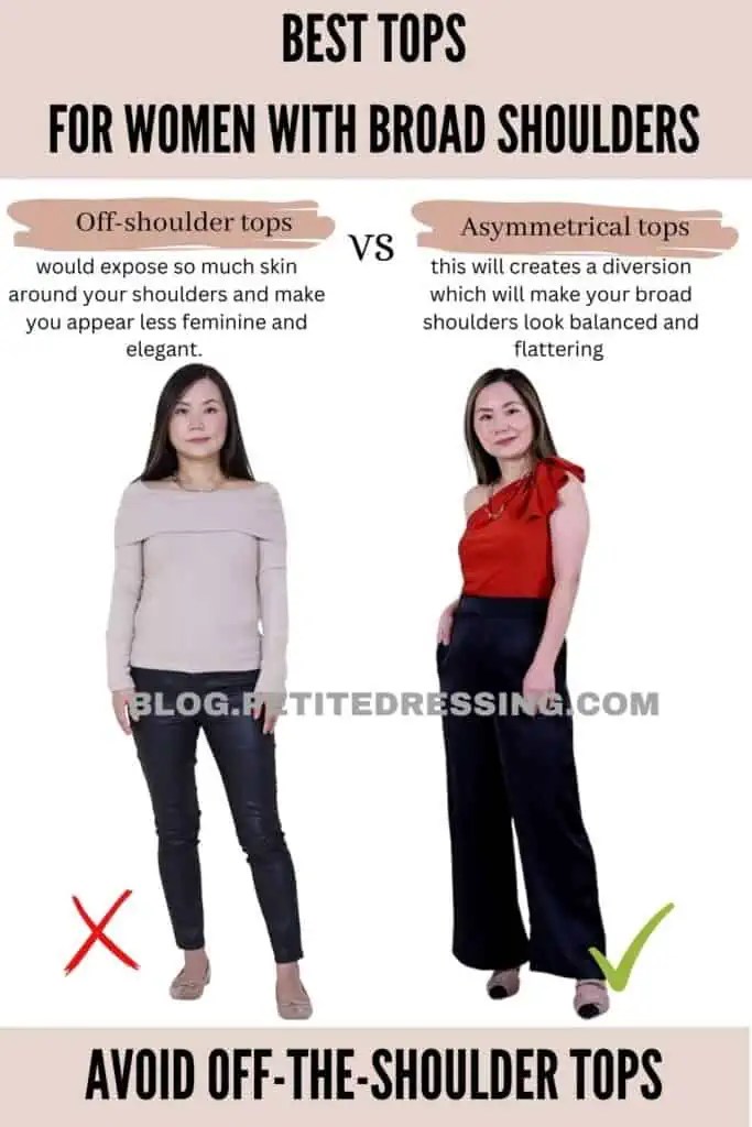 The Tops Guide for Women with Broad Shoulders Petite Dressing