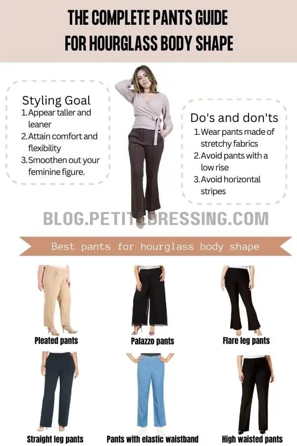 The Complete Pants Guide for Hourglass Body Shape Petite Dressing