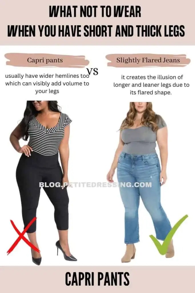 What not to wear when you have short and thick legs Petite Dressing