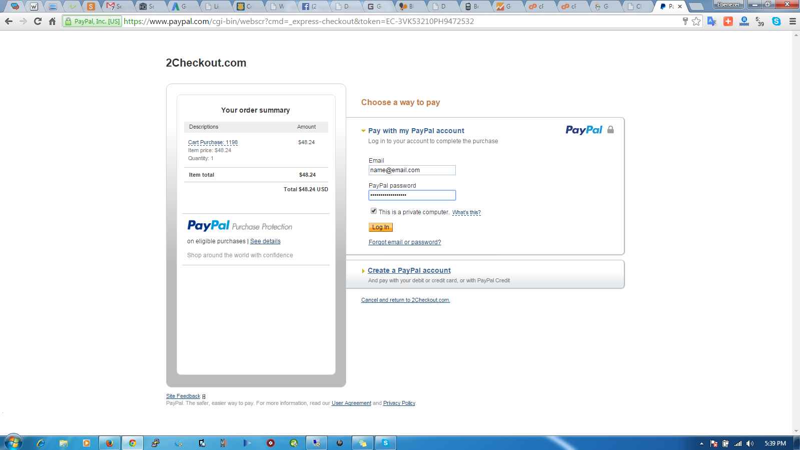 HOW TO PAY FOR HOSTING SERVICE THROUGH PAYPAL USING 2CHECKOUT