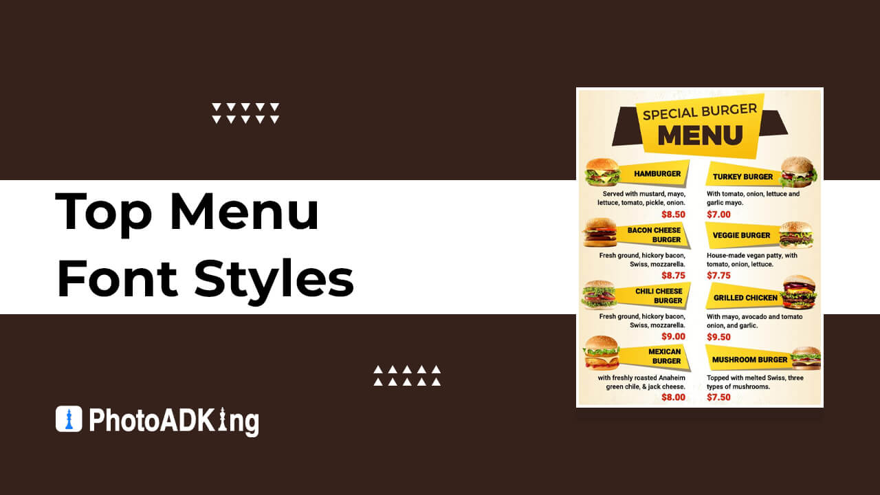 The Top Menu Font Styles for Restaurant Menu