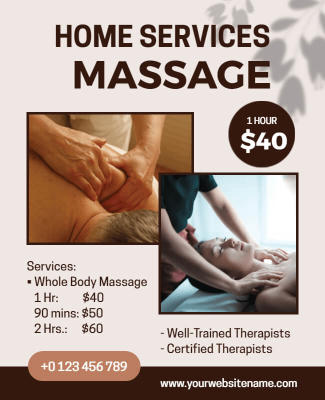 Creative Massage Flyer Examples