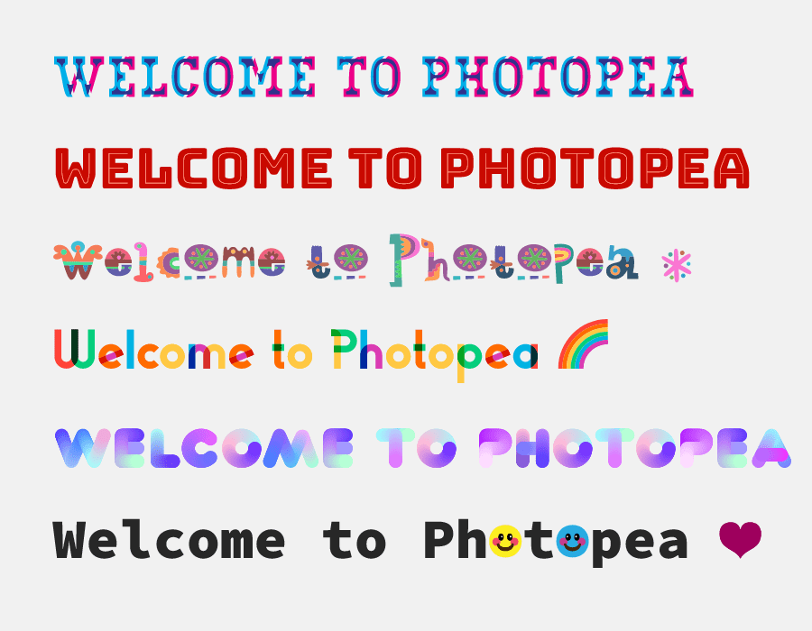 Color Fonts in Photopea