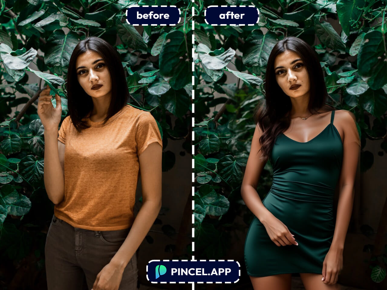 Change Clothes on Photo Using AI Pincel