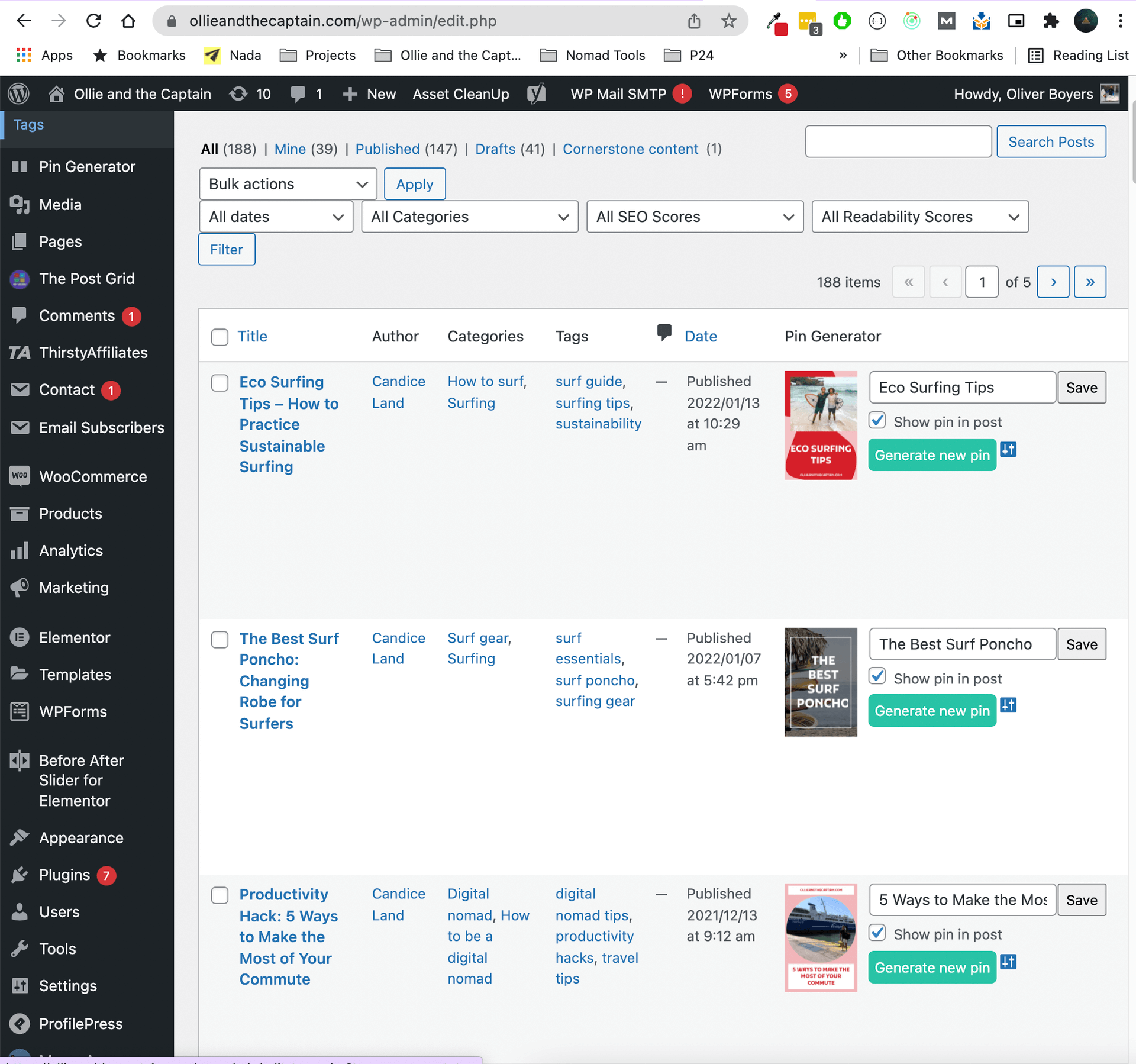 Generate Pins for your WordPress Posts