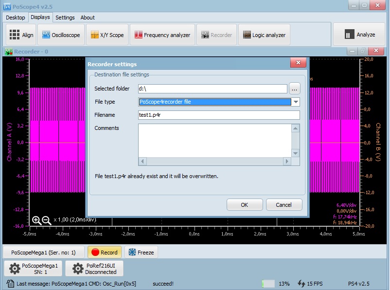Start recording PoBlog™