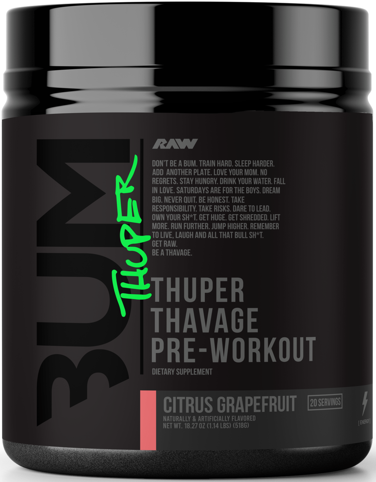RAW Nutrition’s CBUM Thuper Thavage PreWorkout Out Now