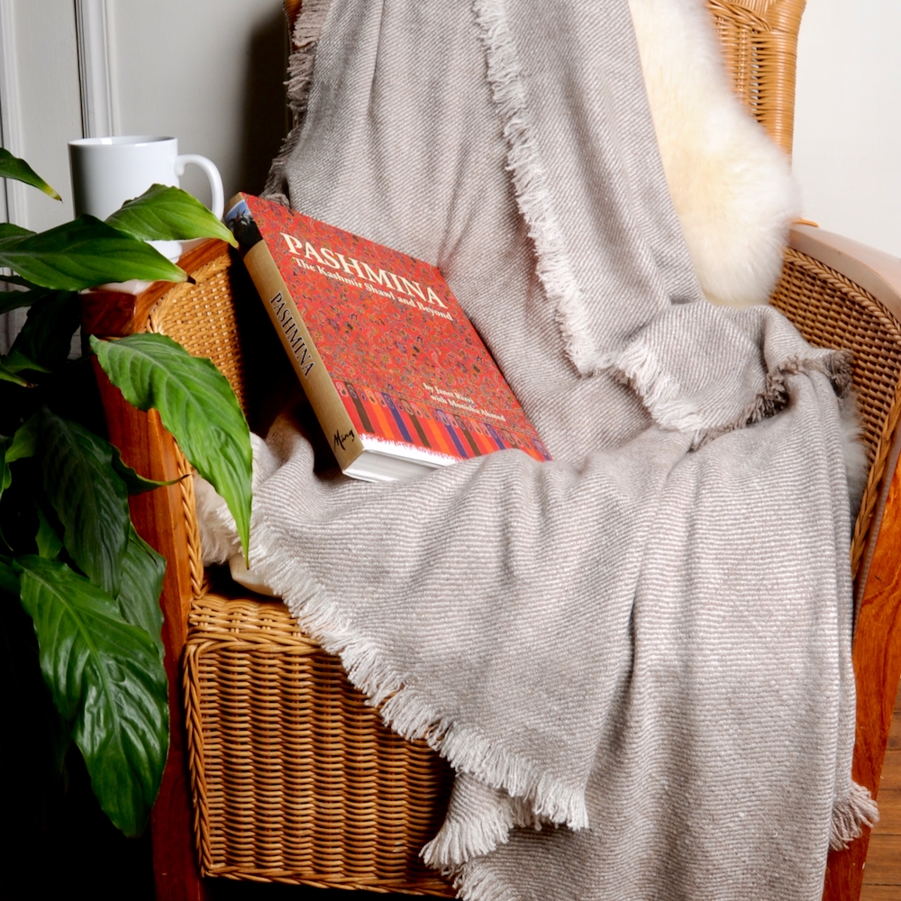 The Cashmere Throw handspun and handwoven, pure luxury!