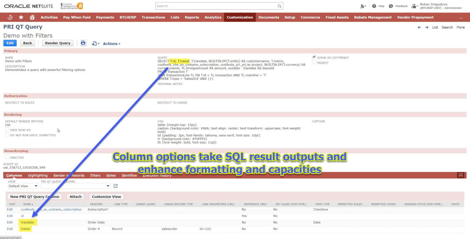 Marty Zigman on "Render NetSuite SQL Queries Like Saved Searches"
