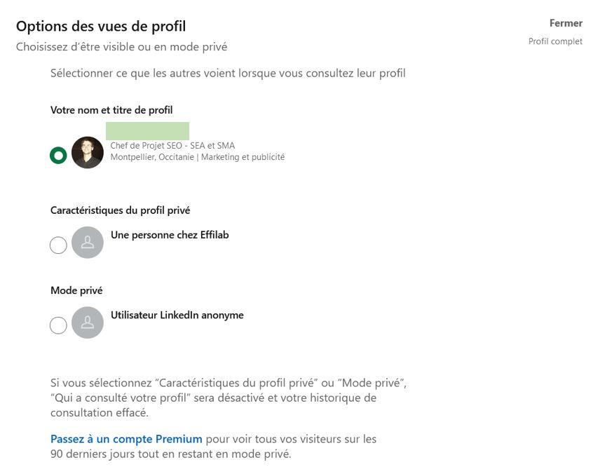 Mode privé LinkedIn Comment l'activer et l'utiliser ? [Tuto]
