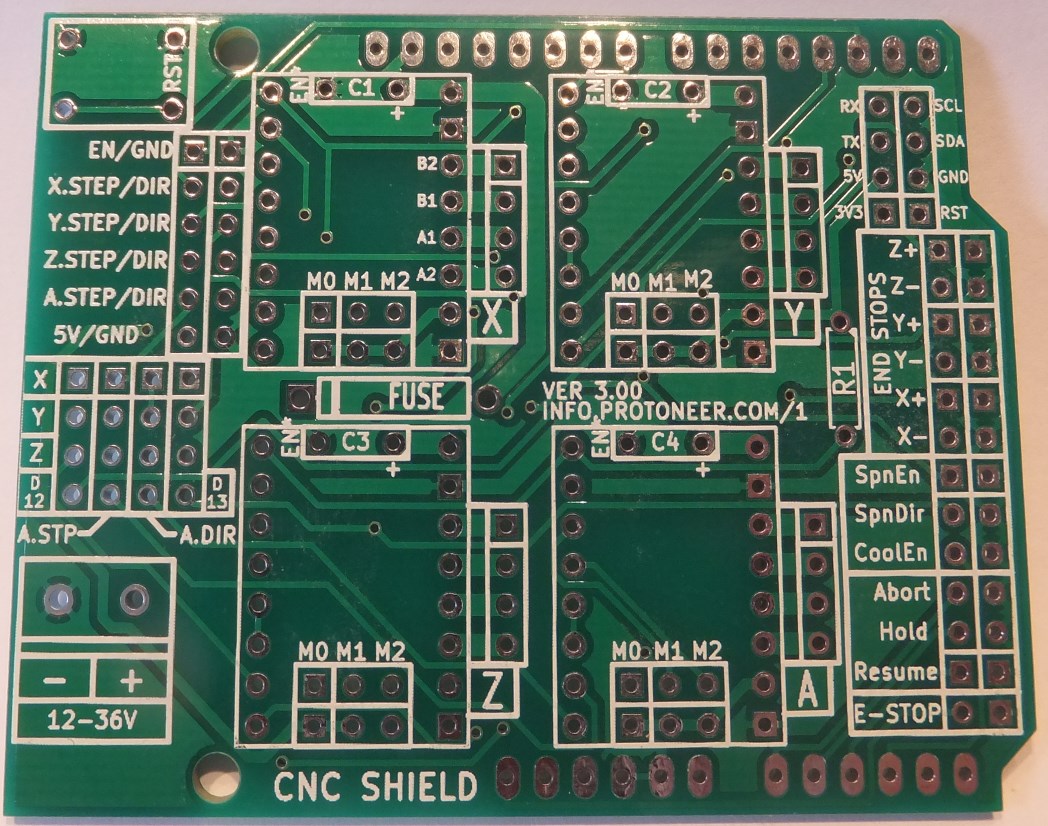Arduino-CNC-Shield-V3-PCB-Front | Protoneer.co.nz