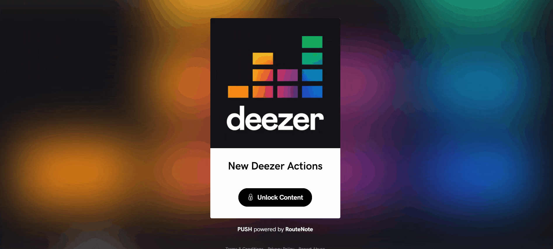 New Deezer calltoaction buttons within Reward Links PUSH.fm
