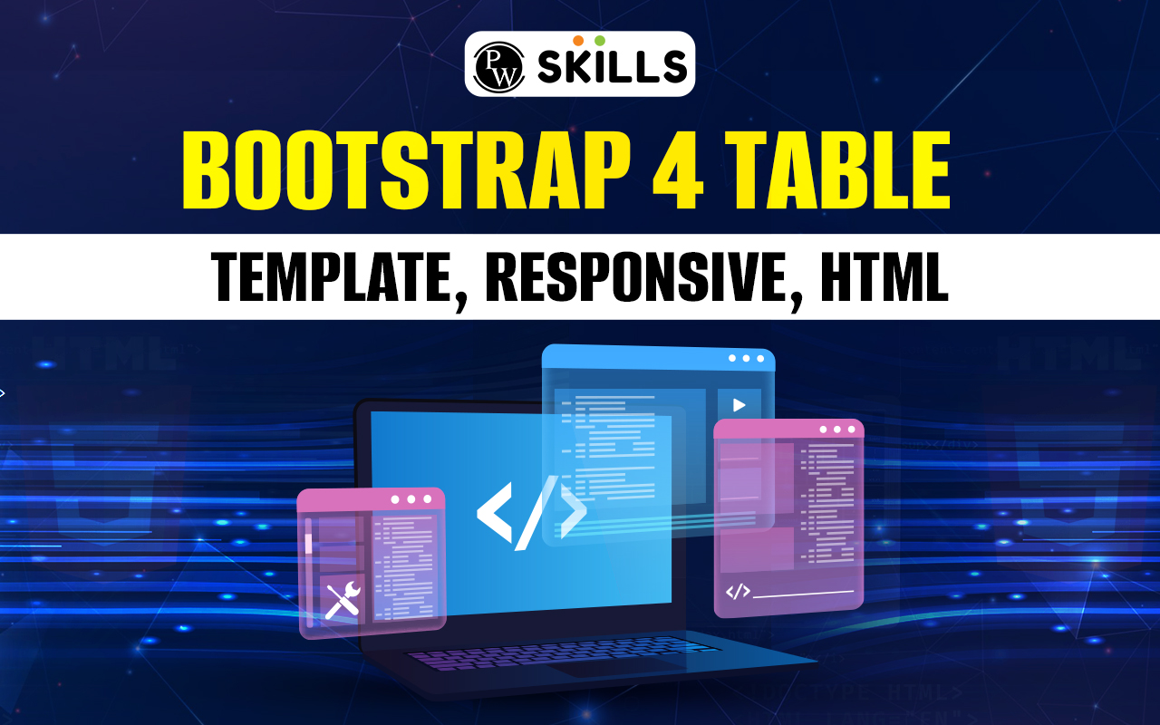 Bootstrap 4 Table Template, Responsive, HTML