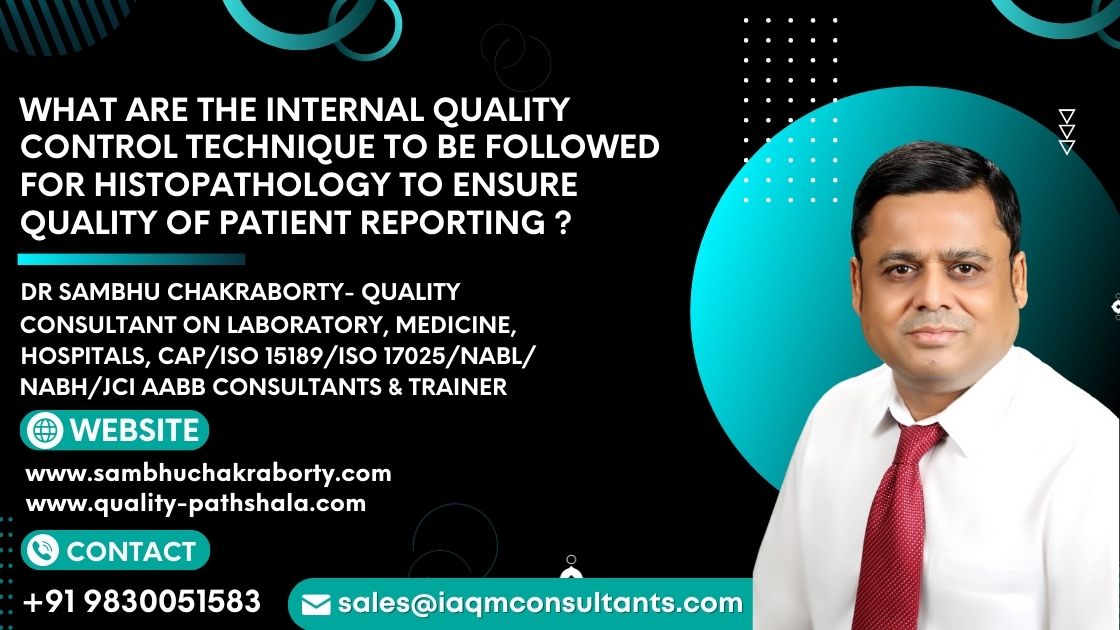 What are the internal quality control techniques to be followed for