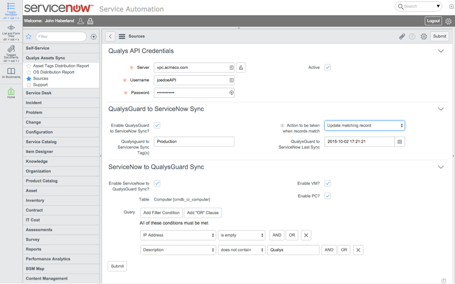 New Qualys App for ServiceNow Configuration Management Provides Real