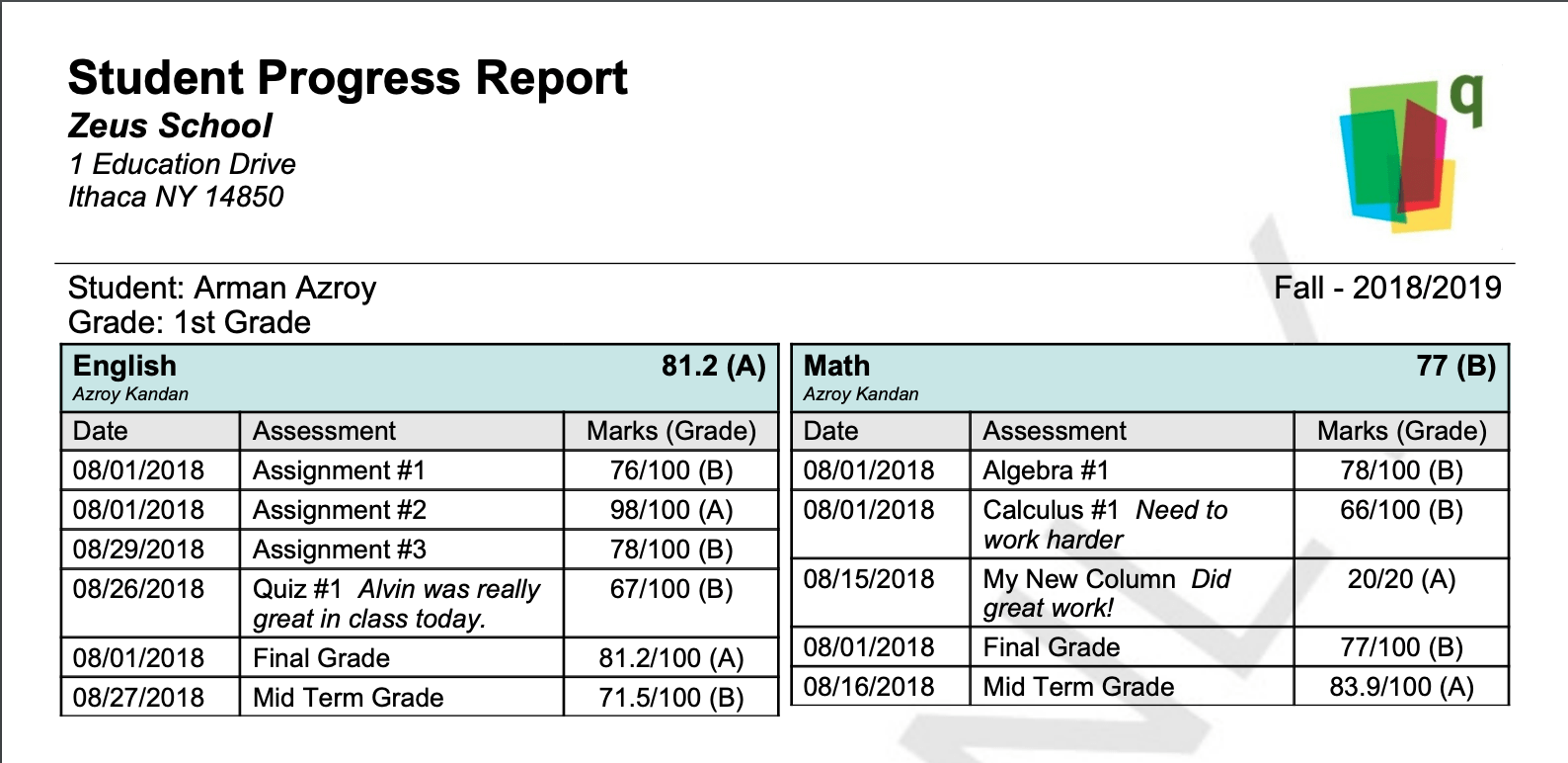 Producing Progress Reports QuickSchools Blog