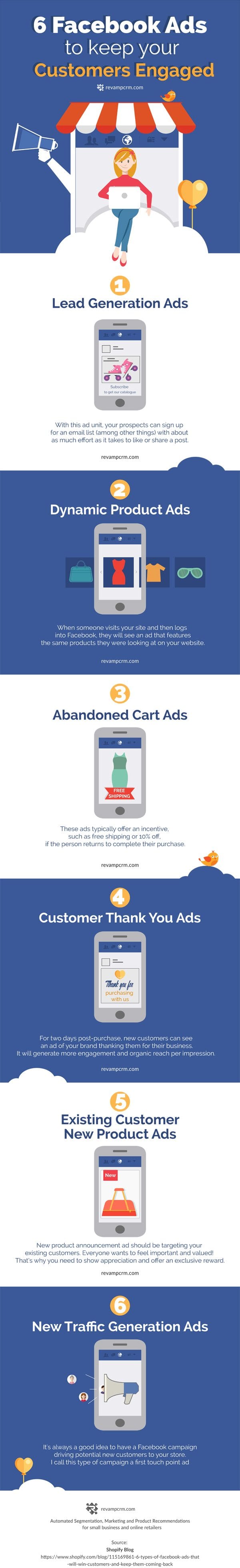 6 Types of Facebook Ad Infographic