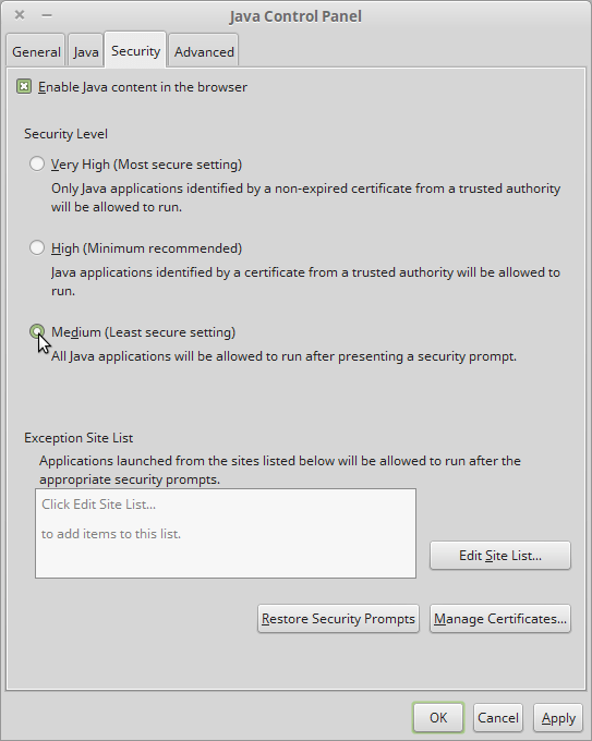 Configure Java Security Settings on Linux » Red Branch