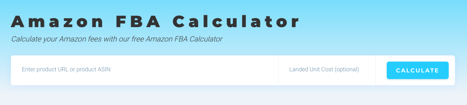 Best Free Amazon FBA Calculator