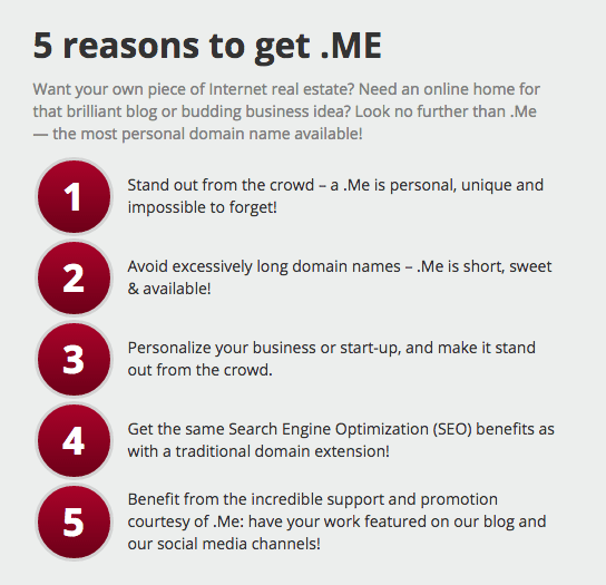 The .ME domain extension now 30 cheaper on our platform