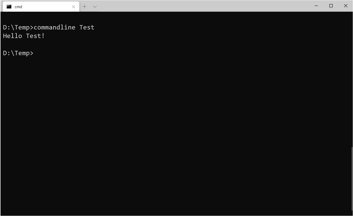 Parsing the command line for your application with