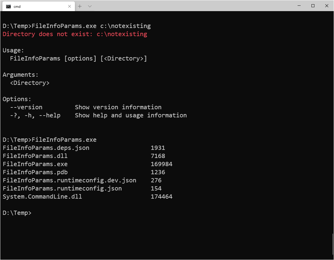Parsing the command line for your application with