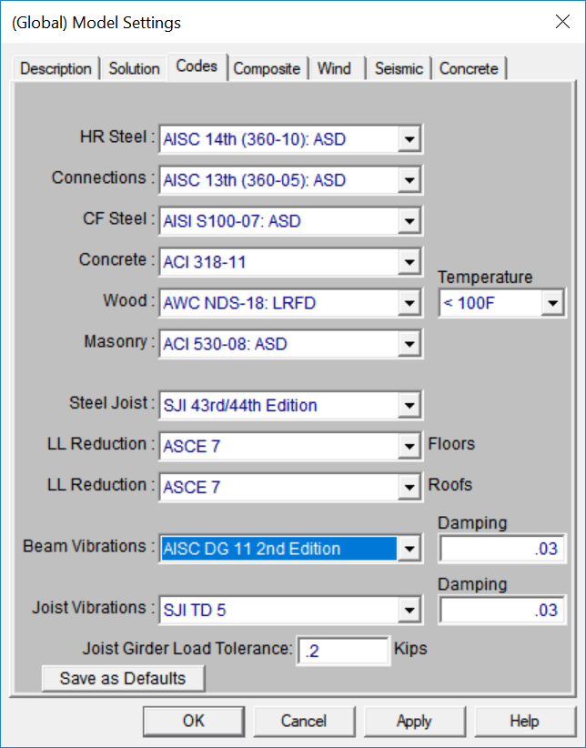 RISA Updated Floor Vibration Calculation per AISC Design Guide 11