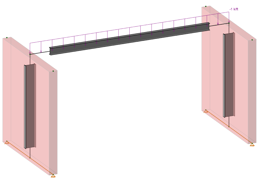 RISA How to Model a Column within a Wall in RISA3D