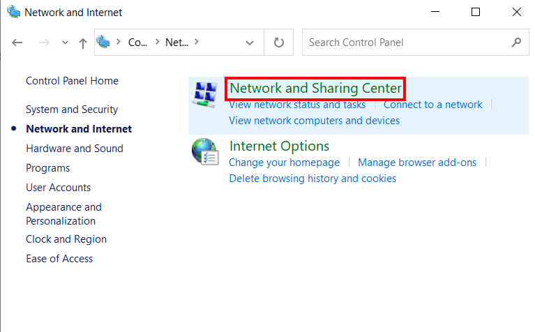 Bridge WiFi to in Windows 10