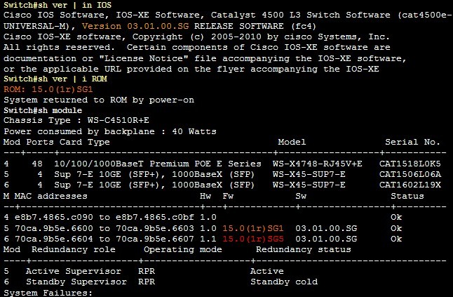 How to Upgrade Cisco 4500 SUP7-E&Sup7L-E ROMMON to Support VSS