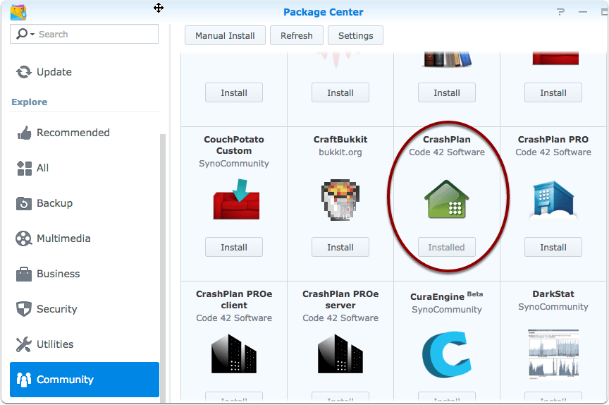 Install CrashPlan on a Synology NAS and Control It Remotely Lots of emryl