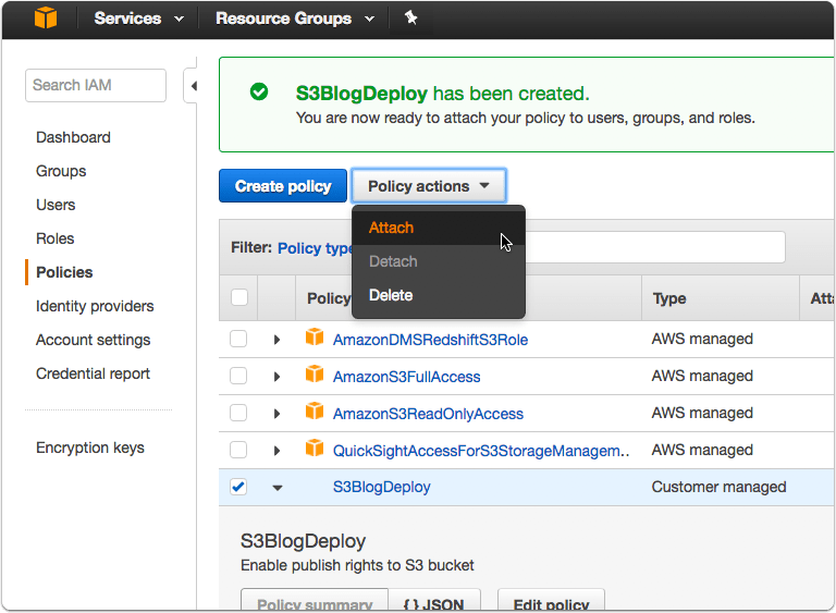 Setup Static site Hosting on Amazon S3 Bucket Lots of emryl