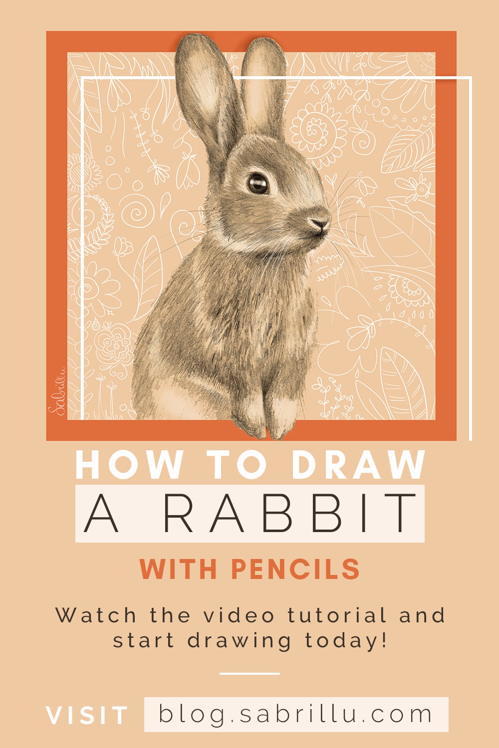 Draw a rabbit with pencils Sabrina Hassler Illustration & Drawing Blog