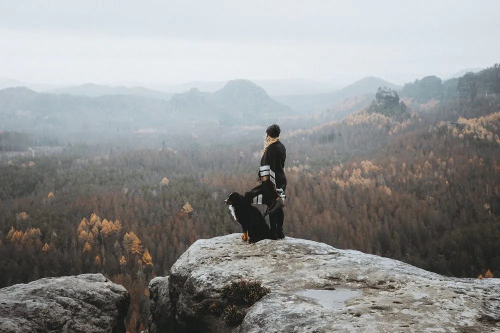 Wandern mit Hund Raus in die Natur Elbsandsteingebirge / Sächsische
